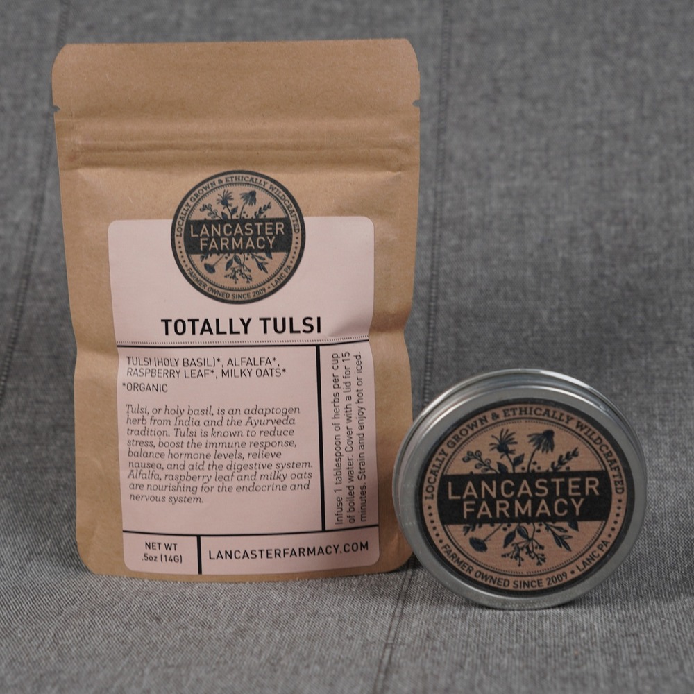 Lancaster Farmacy Healing Salve 1.5oz & Totally Tulsi Organic Tea .5oz Set
